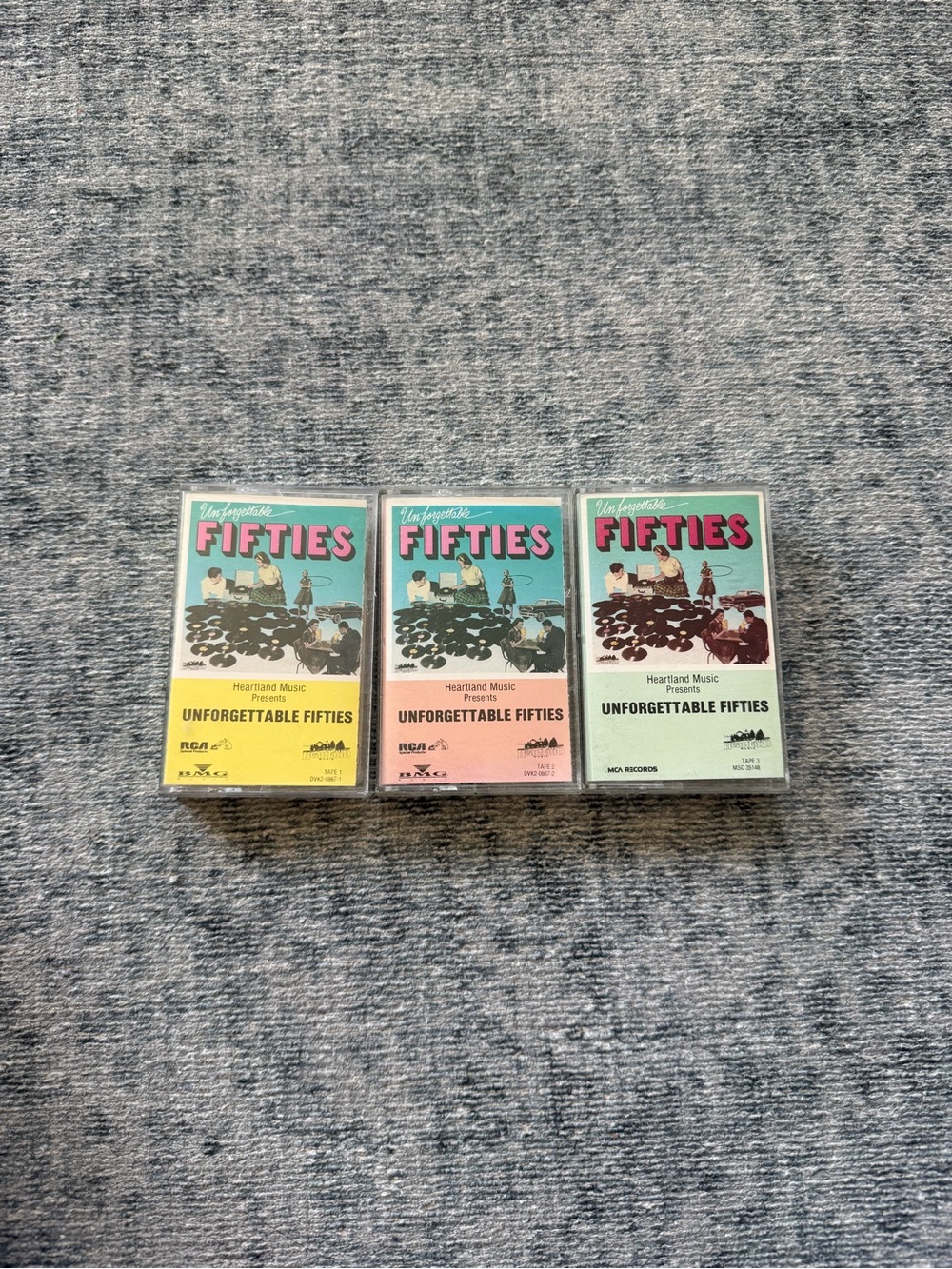 Unforgettable Fifties Cassette Tapes – Pink, Yellow & Mint